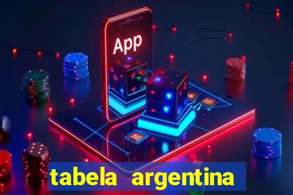 tabela argentina torneo betano